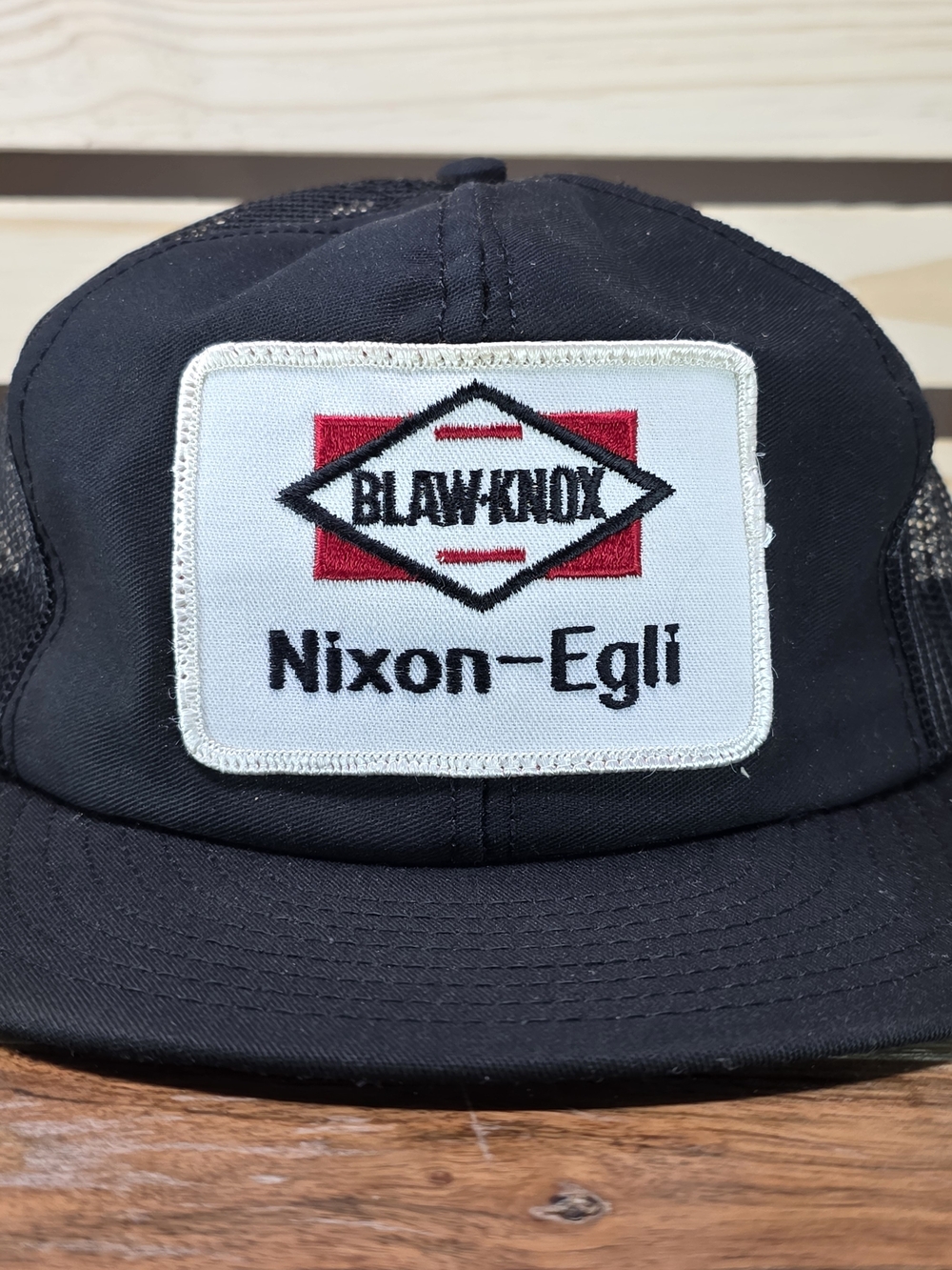 Blaw-Knox Nixon-Egli Patch Black Vintage Mesh Trucker Hat